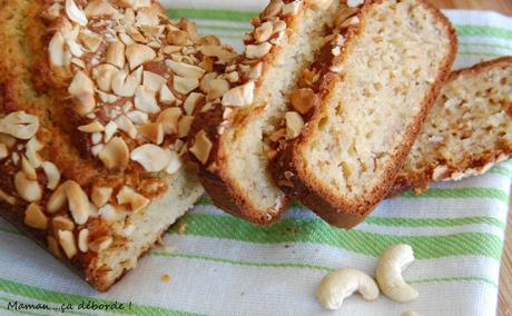 Gâteau banane, coco, cajou