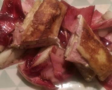 Croques-rolls perdus au jambon, roquefort et noix