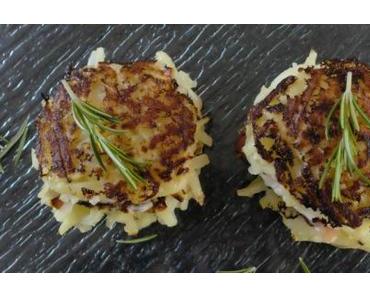 Croque-röstis au chèvre frais et jambon fumé