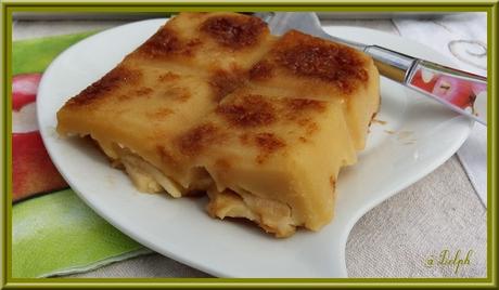 Clafoutis aux pommes et éclat de Caramel