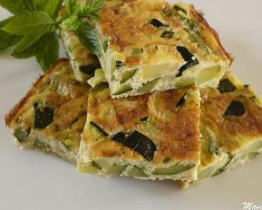 Tortilla de courgettes à la menthe