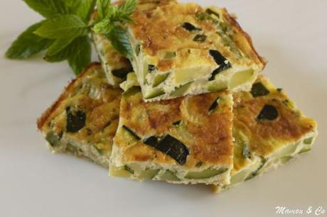 Tortilla de courgettes à la menthe