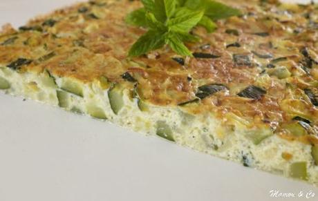 Tortilla de courgettes à la menthe