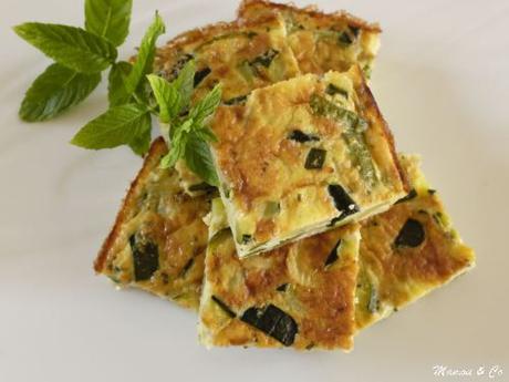 Tortilla de courgettes à la menthe