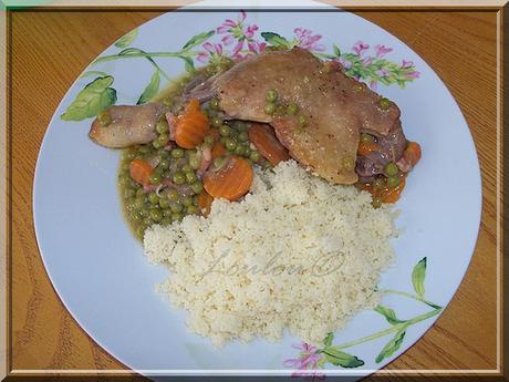 Cuisses de canard aux petits légumes