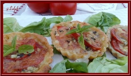 Tartelettes tomates-Mozzarella-Basilic.