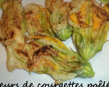 Fleurs de courgettes poêlées