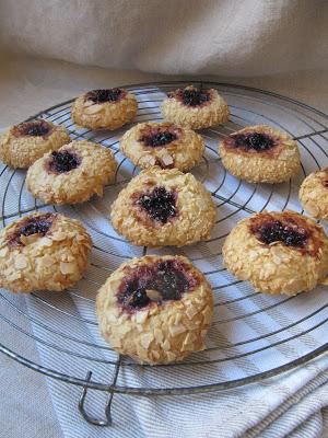 Croquants à la confiture de mûres