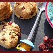 Cookies aux cranberries - Oh, la gourmande..