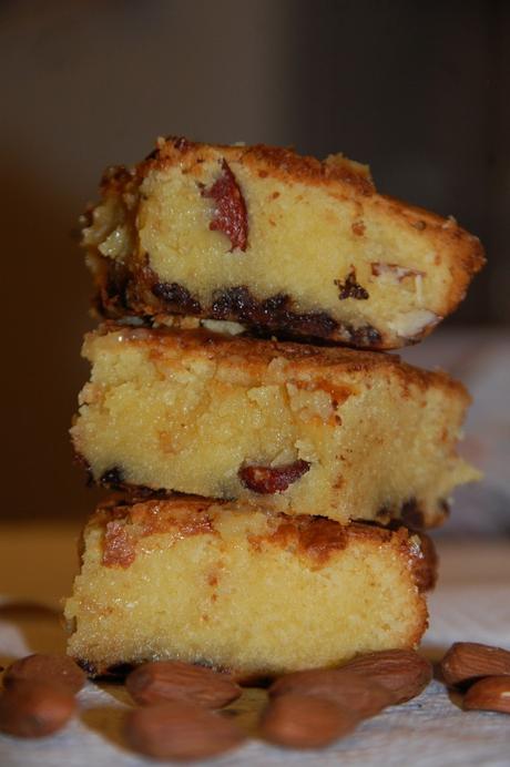 Brownie chocolat blanc et amandes