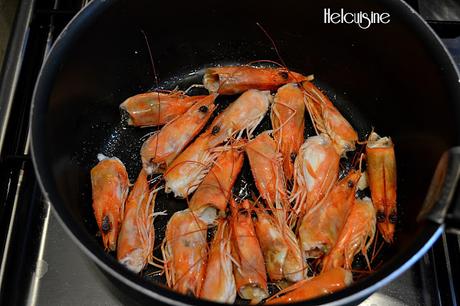 Velouté de crevettes & légumes