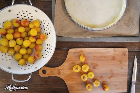 Tarte mirabelles et miel