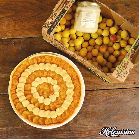 Tarte mirabelles et miel