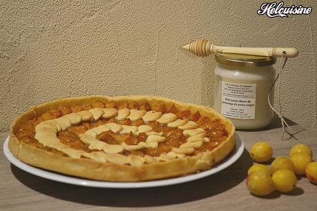 Tarte mirabelles et miel