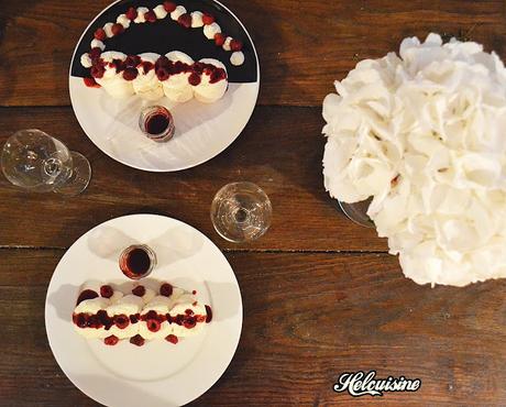 Pavlova aux framboises