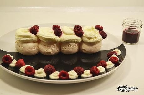 Pavlova aux framboises