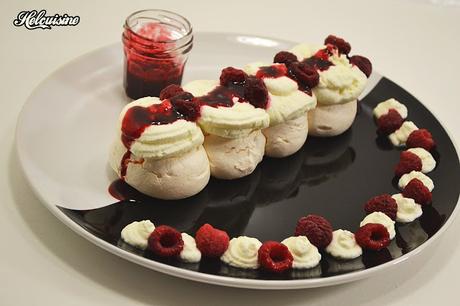 Pavlova aux framboises