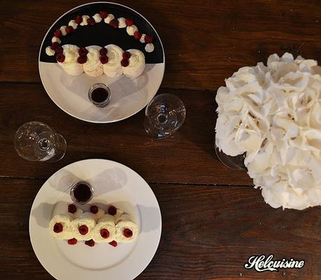 Pavlova aux framboises