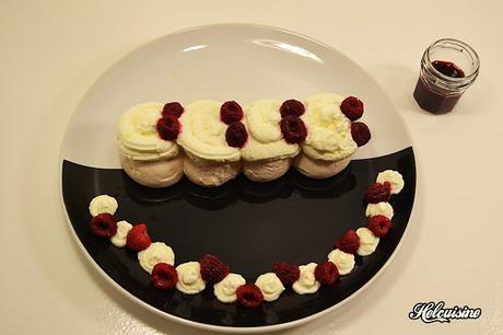 Pavlova aux framboises