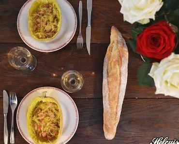 Courgette spaghetti au jambon