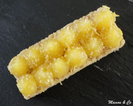 Tartelettes citron sur croustillant coco