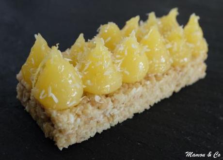 Tartelettes citron sur croustillant coco