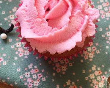 Cupcake vanille et rose