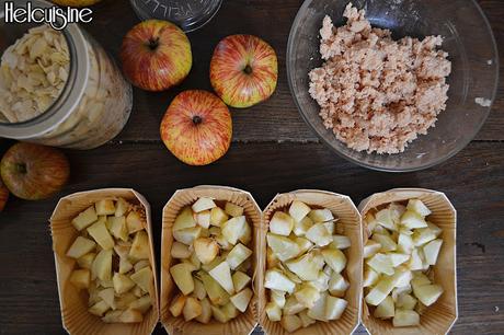 Crumble pommes, amandes et poudre de macarons