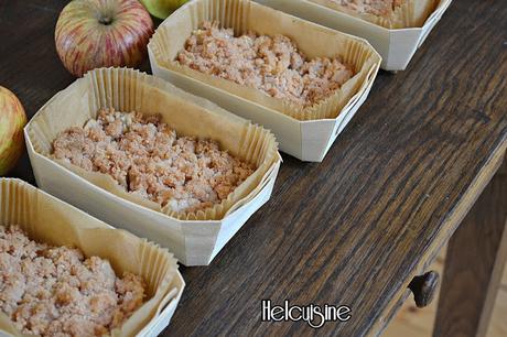 Crumble pommes, amandes et poudre de macarons