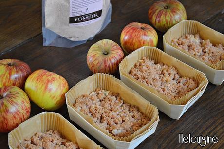 Crumble pommes, amandes et poudre de macarons