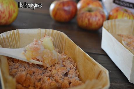 Crumble pommes, amandes et poudre de macarons