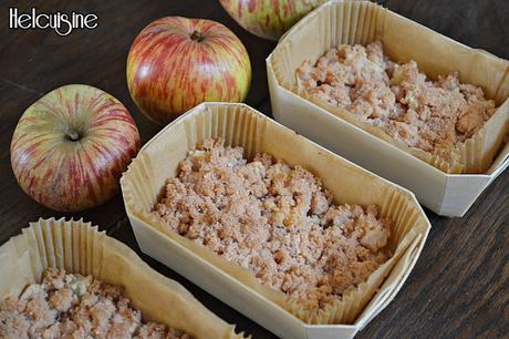 Crumble pommes, amandes et poudre de macarons