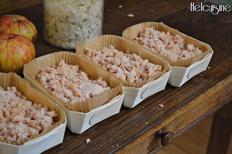 Crumble pommes, amandes et poudre de macarons