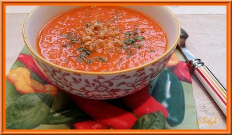 Soupe de tomates et poivrons