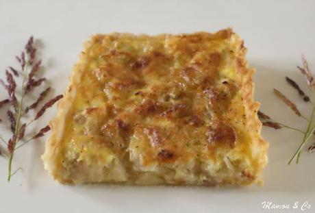 Tarte à l’oignon, à la moutarde et au gruyère