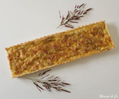 Tarte à l’oignon, à la moutarde et au gruyère