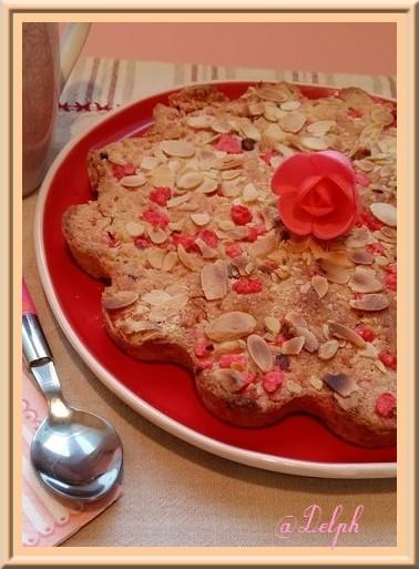 Cookie géant aux pralines roses et amandes