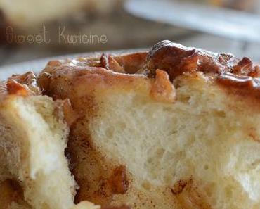 Les brioches roulées aux pommes et à la cannelle