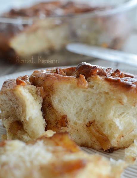 sweet kwisine, brioche, brioche roulée, pommes, cannelle, cinnamon, breakfast, petit déjeuner