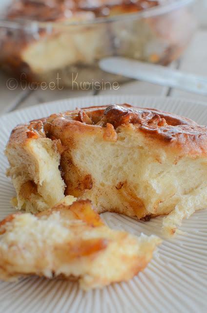 sweet kwisine, brioche, brioche roulée, pommes, cannelle, cinnamon, breakfast, petit déjeuner