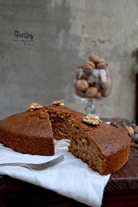 Gâteau moelleux d'automne aux noix & miel 