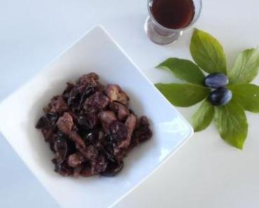 Émincé de poulet aux quetsches et au porto