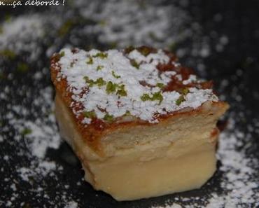 Gâteau magique au chocolat blanc et citron vert