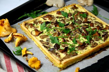 Quiche fine aux champignons