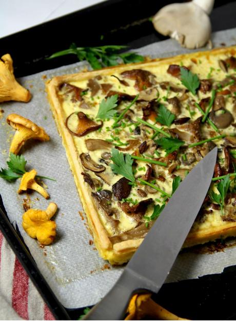 Quiche fine aux champignons