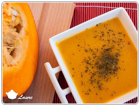 Potage potiron et lentilles