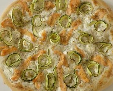 Pizza blanche au saumon fumé