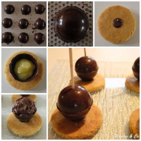 Tarte au chocolat revisitée en sucette acidulée