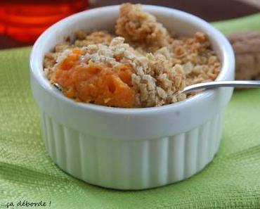 Crumble de patate douce, noisette et cannelle
