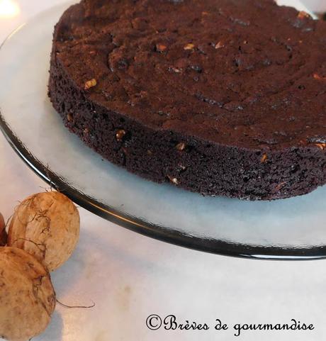 Brownie à la betterave et aux noix